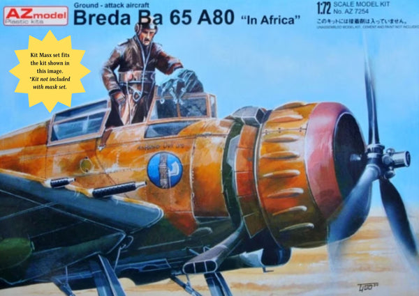 AZ Model Breda Ba-65A-80 Canopy Masks Kit Masx 