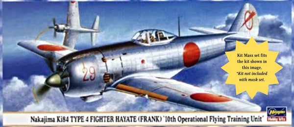 Hasegawa Nakajima Ki84 Type 4 Fighter Hayate (Frank) Canopy Masks Kit Masx 