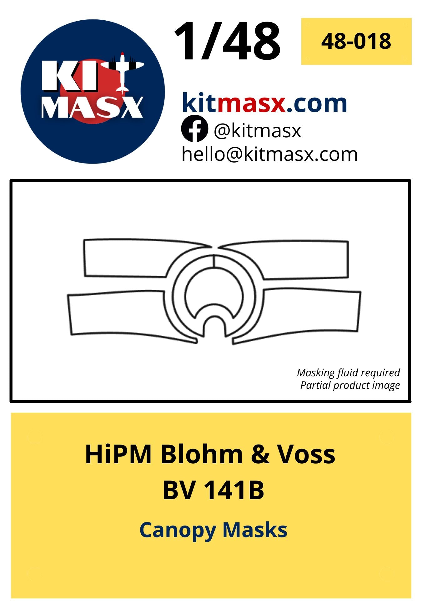 HiPM Blohm & Voss BV 141B Scale Model Accessories Kit Masx 