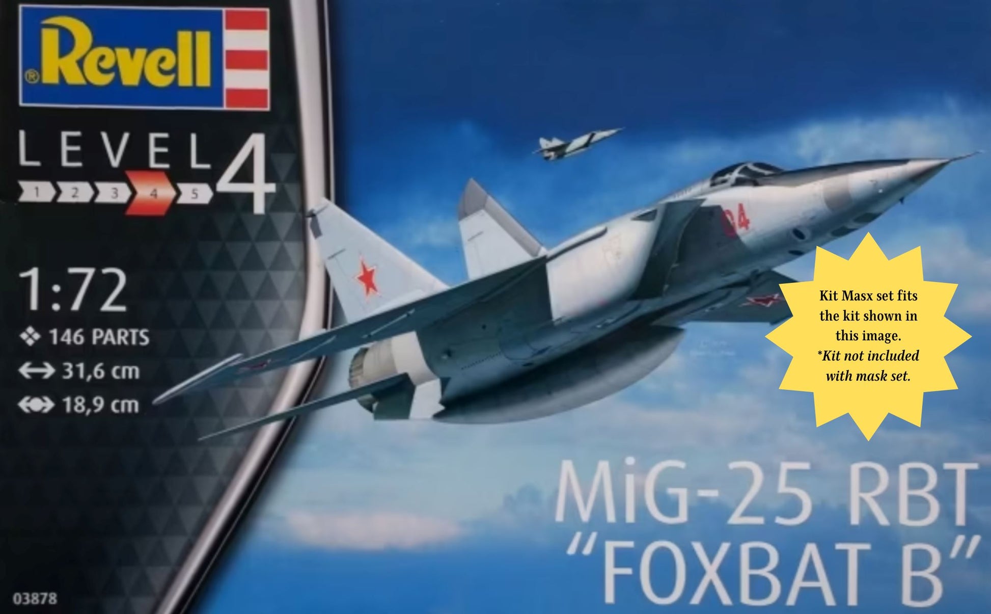 ICM/Revell/Hasegawa MiG-25RB Foxbat Canopy Masks Kit Masx 