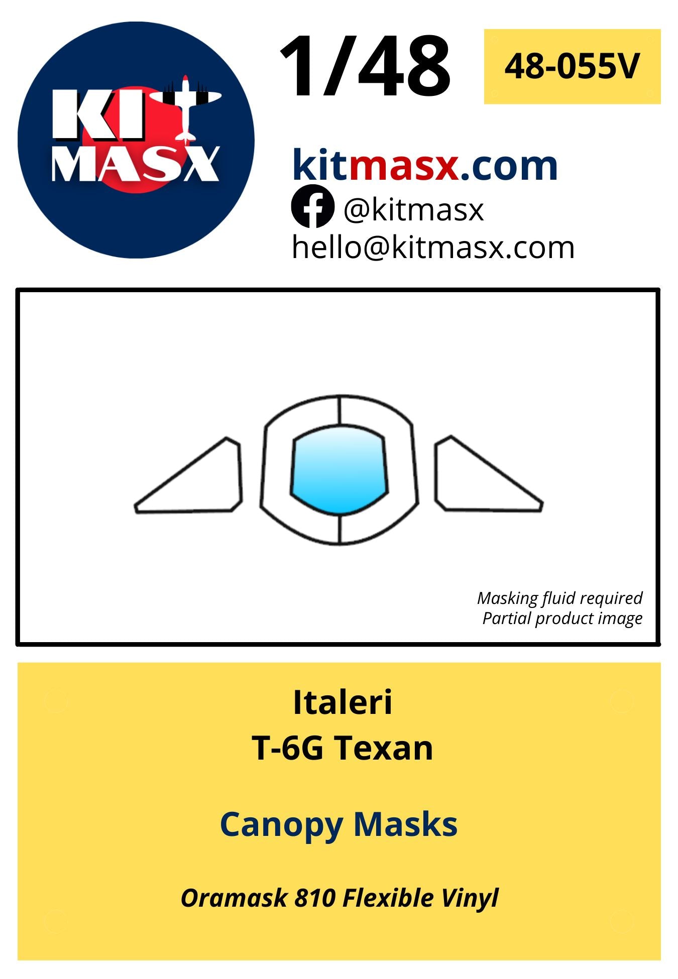 Italeri T-6G Texan Canopy Masks Kit Masx 