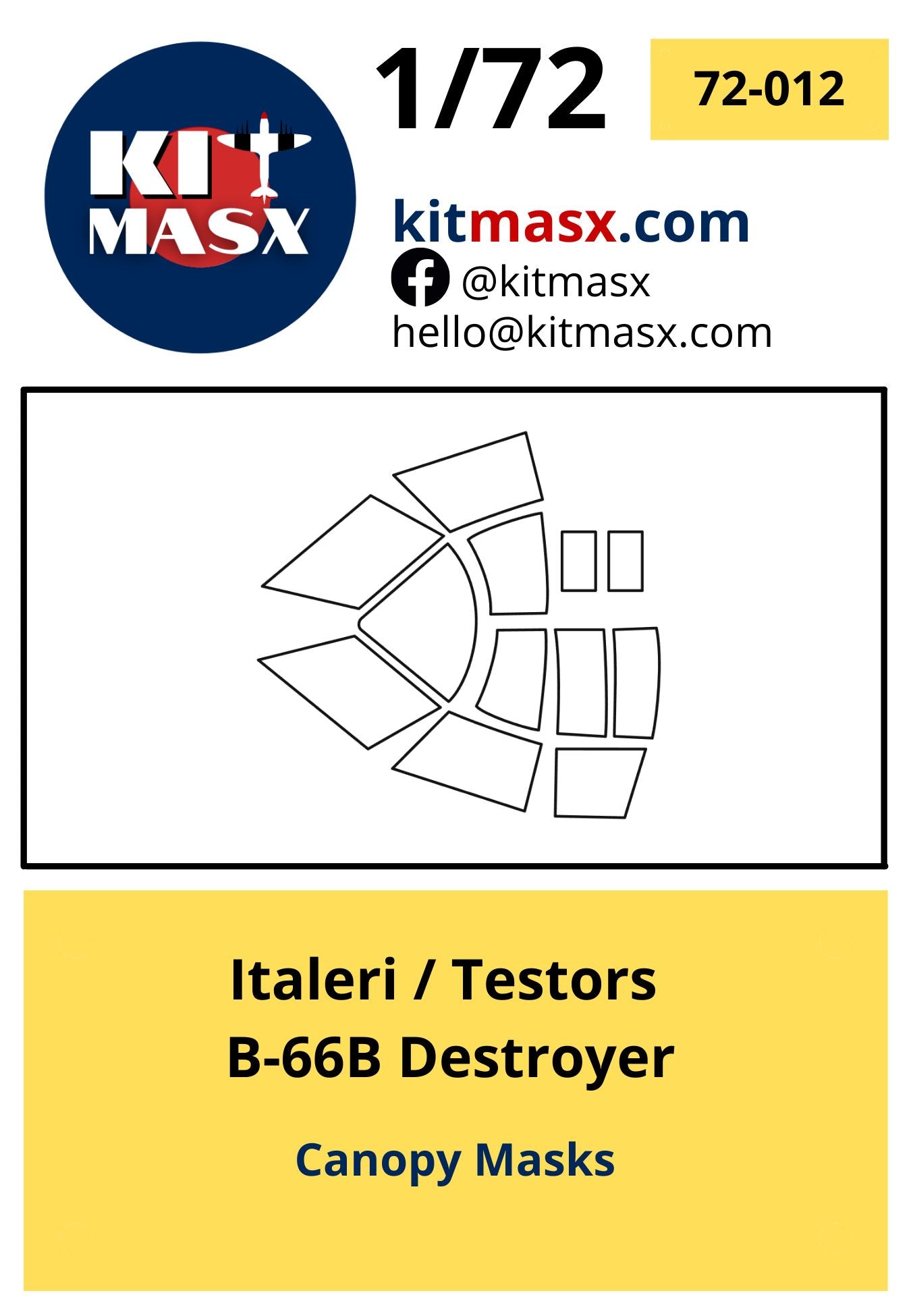 Italeri / Testors B-66B Destroyer Scale Model Accessories Kit Masx 