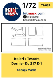 Italeri / Testors Dornier Do 217 K-1 Scale Model Accessories Kit Masx 