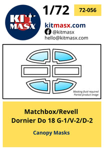 Matchbox/Revell Dornier Do 18 G-1/V-2/D-2 Scale Model Accessories Kit Masx 