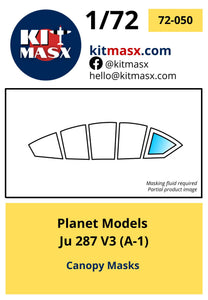 Planet Models Ju 287 V3 (A-1) Scale Model Accessories Kit Masx 