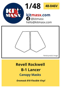 Revell Rockwell B-1 Lancer Canopy Masks Kit Masx 