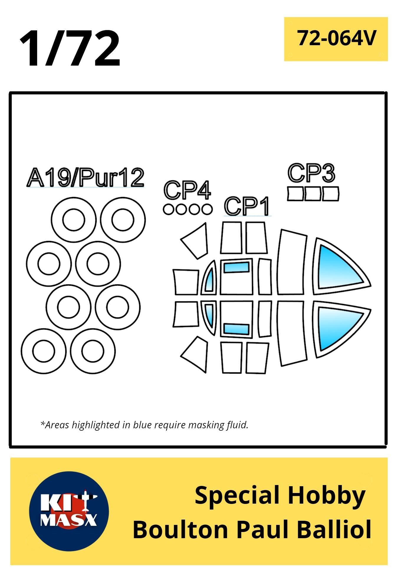 Special Hobby Boulton Paul Balliol Canopy Masks Kit Masx 