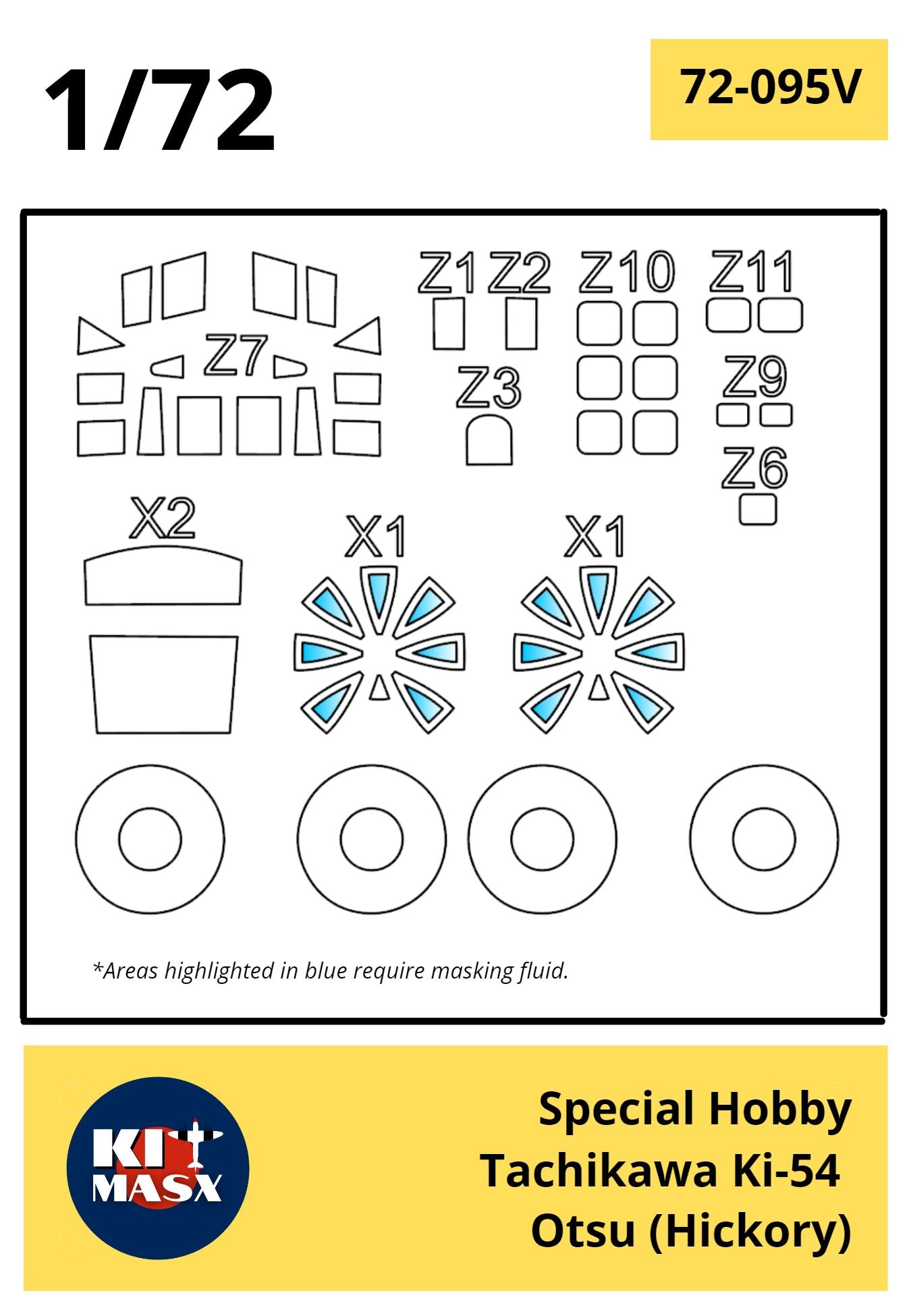Special Hobby Tachikawa Ki-54 Otsu (Hickory) Canopy Masks Kit Masx 