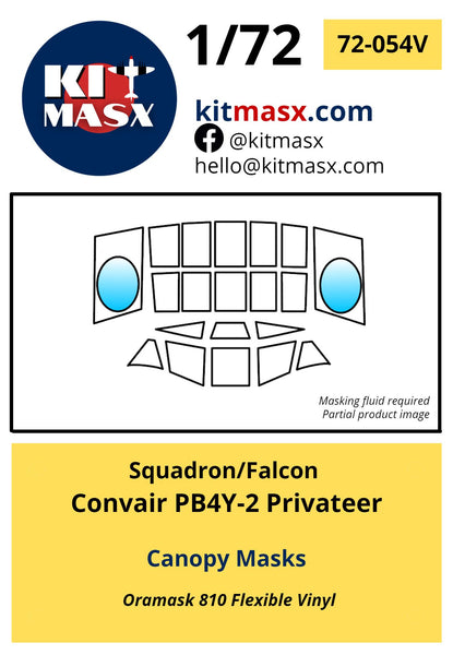 Squadron/Falcon Convair PB4Y-2 Privateer Canopy Masks Kit Masx 