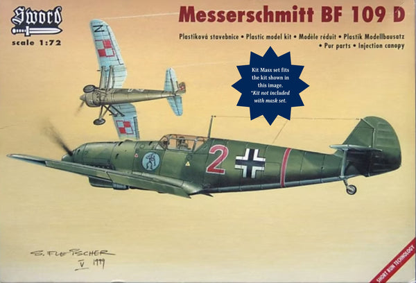 Sword Messerschmitt Bf 109D Canopy Masks Kit Masx 