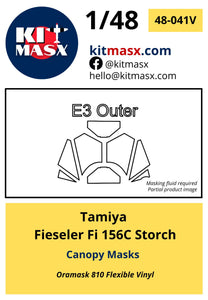 Tamiya Fieseler Fi 156C Storch Canopy Masks Kit Masx 