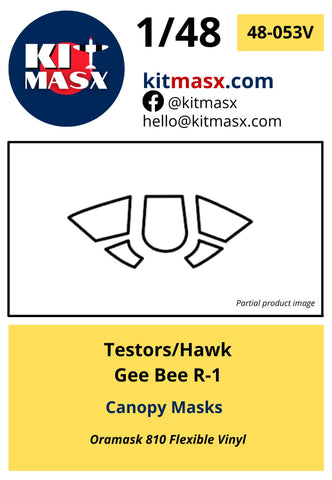 Testors/Hawk Gee Bee R-1 Canopy Masks Kit Masx 
