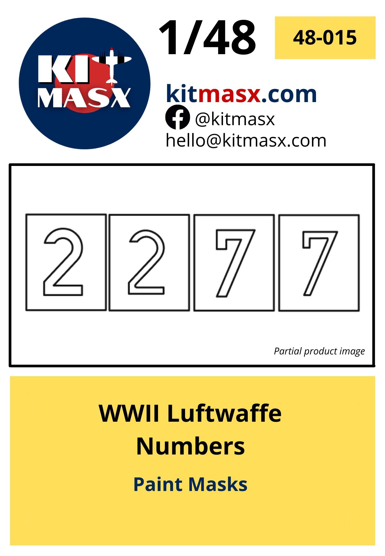 WWII Luftwaffe Numbers Scale Model Accessories Kit Masx 